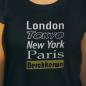 Preview: Damen T-Shirt "Berchkerwa", schwarz, Aufdruck weiß und gold